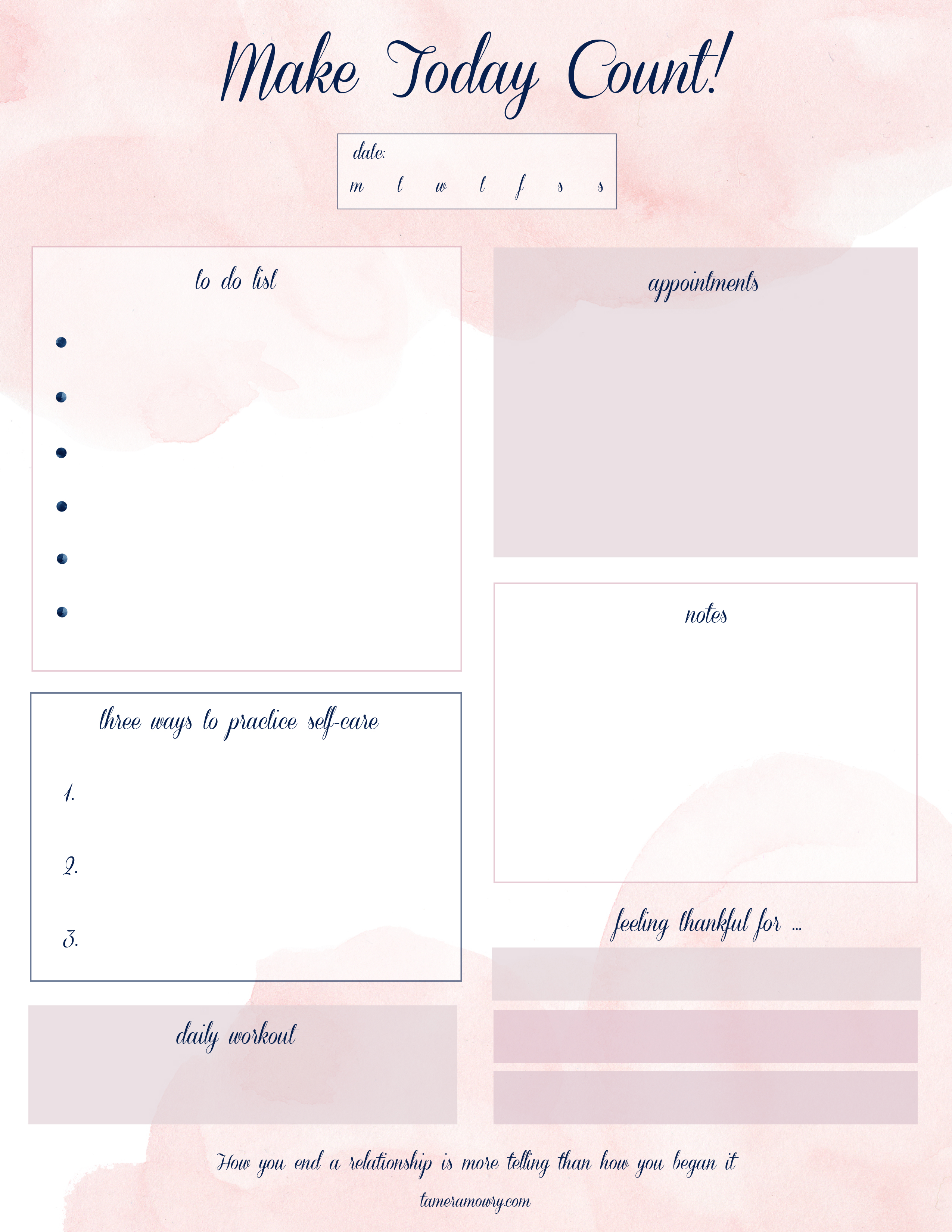 Daily Planner Printouts To Keep You Organized Tamera Mowry