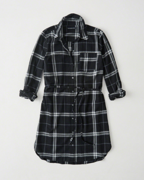 abercrombie linen shirt dress